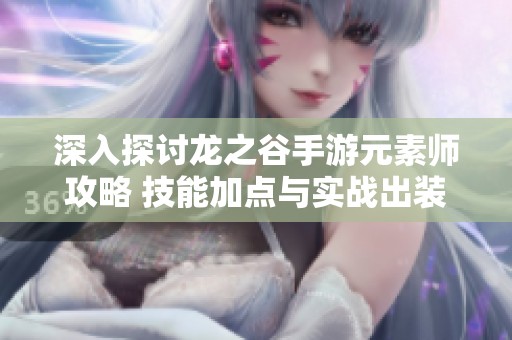 深入探讨龙之谷手游元素师攻略 技能加点与实战出装全解读
