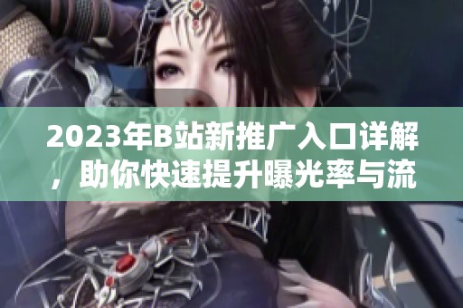 2023年B站新推广入口详解，助你快速提升曝光率与流量