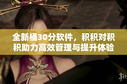 全新桶30分软件，积积对积积助力高效管理与提升体验