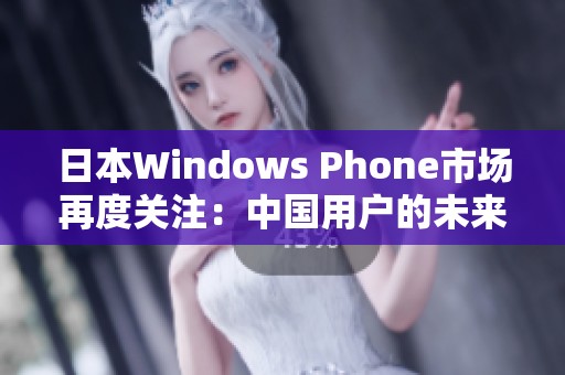 日本Windows Phone市场再度关注：中国用户的未来机遇分析