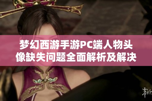 梦幻西游手游PC端人物头像缺失问题全面解析及解决方案分享