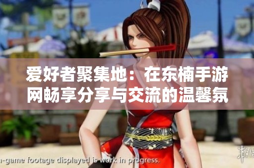 爱好者聚集地：在东楠手游网畅享分享与交流的温馨氛围
