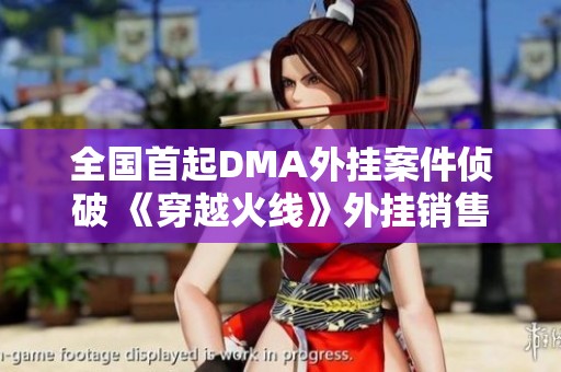 全国首起DMA外挂案件侦破 《穿越火线》外挂销售团伙被捕