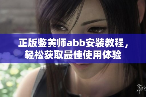 正版鉴黄师abb安装教程，轻松获取最佳使用体验