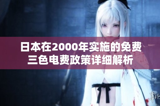 日本在2000年实施的免费三色电费政策详细解析