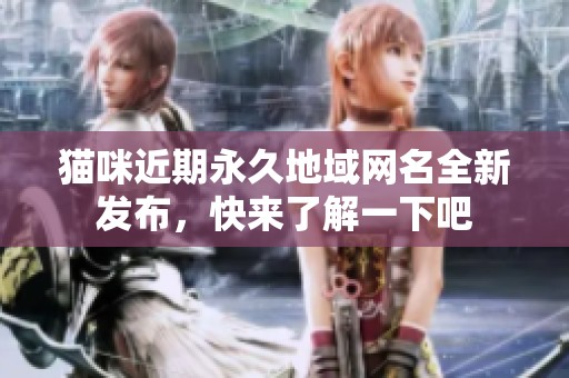猫咪近期永久地域网名全新发布，快来了解一下吧