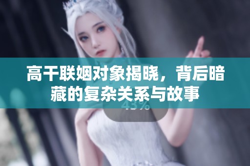 高干联姻对象揭晓，背后暗藏的复杂关系与故事