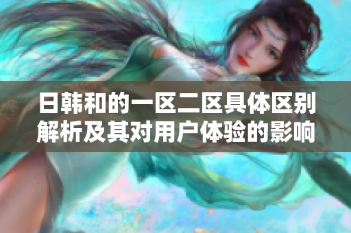 日韩和的一区二区具体区别解析及其对用户体验的影响