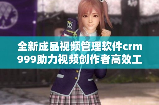 全新成品视频管理软件crm999助力视频创作者高效工作