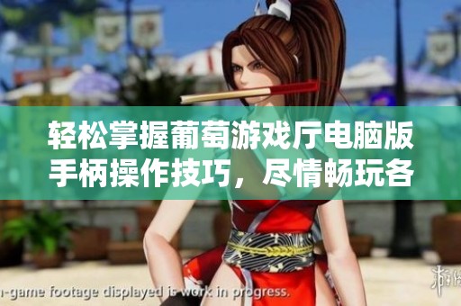 轻松掌握葡萄游戏厅电脑版手柄操作技巧，尽情畅玩各类电脑游戏
