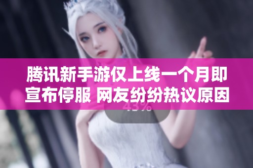 腾讯新手游仅上线一个月即宣布停服 网友纷纷热议原因