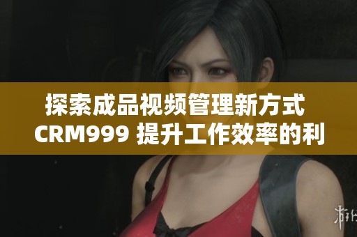 探索成品视频管理新方式 CRM999 提升工作效率的利器