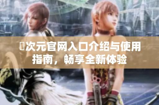囧次元官网入口介绍与使用指南，畅享全新体验