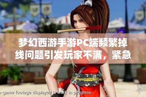 梦幻西游手游PC端频繁掉线问题引发玩家不满，紧急进行系统维护