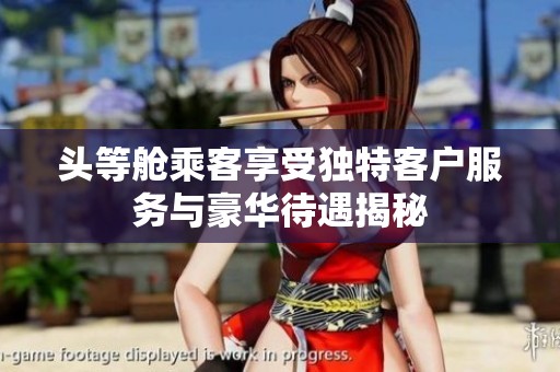 头等舱乘客享受独特客户服务与豪华待遇揭秘