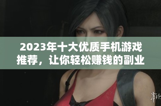 2023年十大优质手机游戏推荐，让你轻松赚钱的副业选择