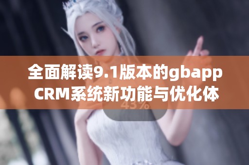 全面解读9.1版本的gbapp CRM系统新功能与优化体验