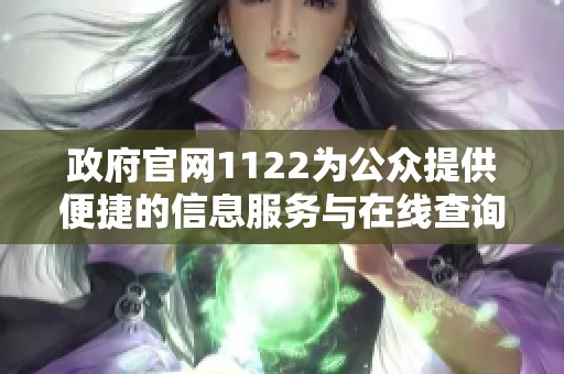 政府官网1122为公众提供便捷的信息服务与在线查询平台