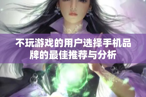 不玩游戏的用户选择手机品牌的最佳推荐与分析