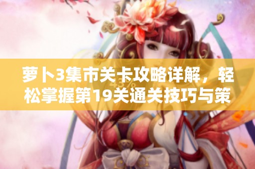 萝卜3集市关卡攻略详解，轻松掌握第19关通关技巧与策略