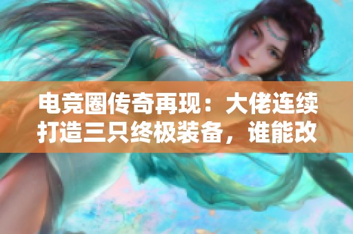 电竞圈传奇再现：大佬连续打造三只终极装备，谁能改变游戏格局？