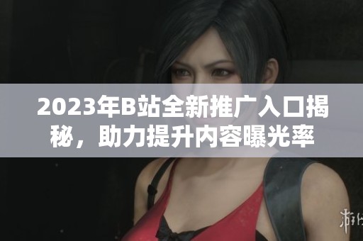 2023年B站全新推广入口揭秘，助力提升内容曝光率
