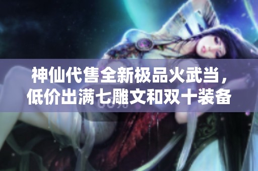 神仙代售全新极品火武当，低价出满七雕文和双十装备