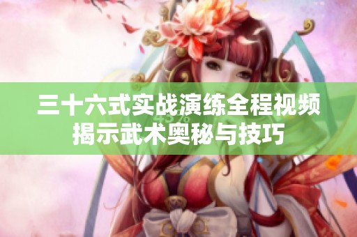 三十六式实战演练全程视频揭示武术奥秘与技巧