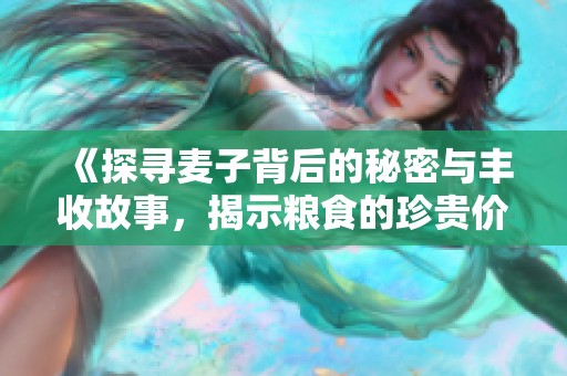 《探寻麦子背后的秘密与丰收故事，揭示粮食的珍贵价值》