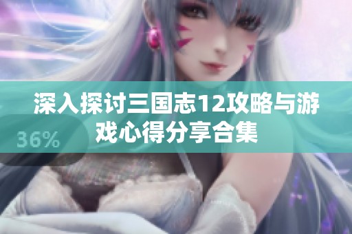深入探讨三国志12攻略与游戏心得分享合集
