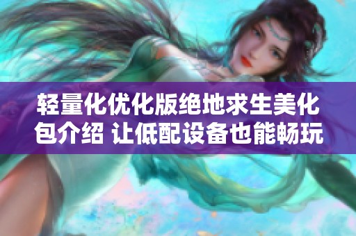 轻量化优化版绝地求生美化包介绍 让低配设备也能畅玩游戏