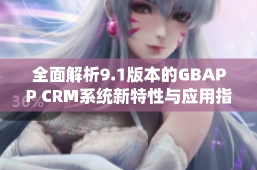 全面解析9.1版本的GBAPP CRM系统新特性与应用指南