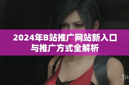 2024年B站推广网站新入口与推广方式全解析