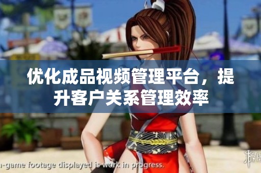 优化成品视频管理平台，提升客户关系管理效率